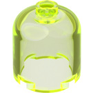 LEGO Verde neon trasparente Mattoncino 2 x 2 x 1.7 Rotondo Cilindro con Dome Superiore (26451 / 30151)