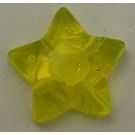 LEGO Transparent Neon Green Clikits 2 x 2 Large Star with Base (45464)