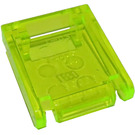 LEGO Transparant Neon Groen Container Doos 2 x 2 x 2 Deur met Sleuf (4346 / 30059)