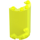 LEGO Transparent Neon Green Cylinder 2 x 4 x 5 Half (35313 / 85941)