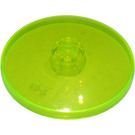 LEGO Transparant neon groen Dish 4 x 4 (Massieve nop) (3960 / 30065)