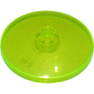 LEGO Transparent Neon Green Dish 4 x 4 (Solid Stud) (3960 / 30065)