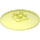 LEGO Transparent Neon Green Dish 6 x 6 (Hollow Studs) (44375 / 45729)
