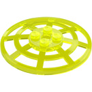 LEGO Transparentes Neongrün Dish 6 x 6 Webbed (Quadratischer Halter darunter) (4285 / 30234)