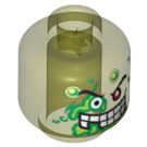 LEGO Transparent Neon Green Dr. D. Zaster Minifigure Head with Green Slime Pattern (Safety Stud) (3626 / 64270)