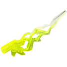 LEGO Transparent Neon Green Flame / Lightning Bolt with Axle Hole with Marbled Transparent (11302 / 21873)