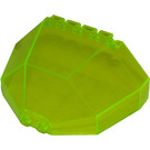 LEGO Transparant Neon Groen Voorkant Octagonal Top (6084)