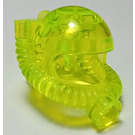 LEGO Transparent Neon Grön Hjälm med Slang och Mouthpiece (30038 / 30243)