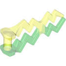 LEGO Transparentes Neongrün Lightning Bolt mit Marbled Transparent Bright Green (28555 / 59233)