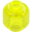 LEGO Transparent Neon Green Minifigure Head (Recessed Solid Stud) (3274 / 3626)