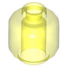 LEGO Transparant Neon Groen Minifigure Hoofd (Verzonken Solid Stud) (3274 / 3626)