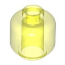 LEGO Transparent Neon Green Minifigure Head (Safety Stud) (3626 / 88475)