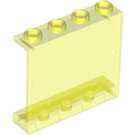 LEGO Transparant Neon Groen Paneel 1 x 4 x 3 zonder zijsteunen, holle noppen (4215 / 30007)