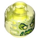 LEGO Vert néon transparent Plaine Diriger avec Décoration (Goujon de sécurité) (3626 / 56283)