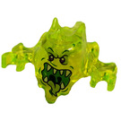 LEGO Transparant Neon Groen Skreemer Masker met Open Mouth (21586)
