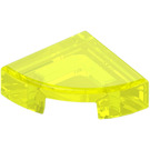 LEGO Transparentes Neongrün Fliese 1 x 1 Viertel Kreis (25269 / 84411)