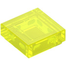 LEGO Transparent Neon Green Tile 1 x 1 with Groove (3070 / 30039)