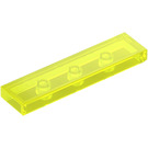 LEGO Transparent Neon Green Tile 1 x 4 (2431 / 35371)