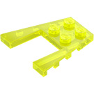 LEGO Gjennomsiktig neon grønn Kile Plate 4 x 4 med 2 x 2 UtskjæRing (41822 / 43719)