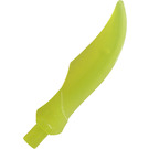 LEGO Transparent Neon Green Wide Blade Curved Sword
