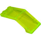 LEGO Transparant neon groen Voorruit 2 x 5 x 1.3 (6070 / 35271)