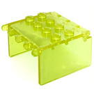 LEGO Transparent neongrøn Forrude 4 x 4 x 2 Markise Extender (2337)