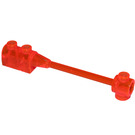 LEGO Transparent Neon Reddish Orange Bar 1 x 8 with Brick 1 x 2 Curved (No Axle Holder in Small End) (30359)