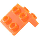 LEGO Transparant neon roodachtig oranje Beugel 1 x 2 met 2 x 2 (21712 / 44728)