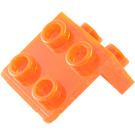 LEGO Transparant Neon Roodachtig Oranje Beugel 1 x 2 met 2 x 2 (21712 / 44728)