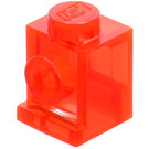 LEGO Orange rougeâtre néon transparent Brique 1 x 1 avec Phare et fente (4070 / 30069)