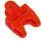 LEGO Transparant Neon Roodachtig Oranje Connector 2 x 3 met Bal Socket en gladde zijkanten en afgeronde randen (93571)