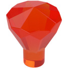 LEGO Gjennomsiktig neon rødaktig oransje Diamant (28556 / 30153)