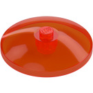 LEGO Transparent Neon Reddish Orange Dish 4 x 4 (Solid Stud) (3960 / 30065)