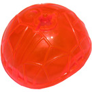 LEGO Transparent Neon Reddish Orange Half Ball with Cross Hole (60934)