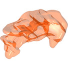 LEGO Transparentes Neonrot-Orange Kopf Auslösen mit Kreuz Loch (24187)