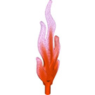 LEGO Orange rougeâtre néon transparent Grand Flamme avec Marbled Transparent Dark Pink (28577)