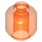 LEGO Transparant Neon Roodachtig Oranje Minifigure Hoofd (Verzonken Solid Stud) (3274 / 3626)