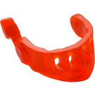 LEGO Transparent Neon Reddish Orange Minifigure Visor Pointed with Face Grille and Antenna (22394)