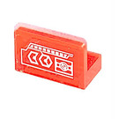 LEGO Orange rougeâtre néon transparent Panneau 1 x 2 x 1 avec Technical Symbols Autocollant avec coins arrondis (4865)