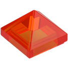 LEGO Gennemsigtig neon rødlig orange Skråning 1 x 1 x 0.7 Pyramide (22388 / 35344)