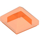 LEGO Transparentes Neonrot-Orange Steigung 1 x 1 x 0.7 Pyramide (22388 / 35344)