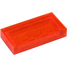 LEGO Orange rougeâtre néon transparent Tuile 1 x 2 avec rainure (3069 / 30070)