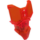 LEGO Transparant Neon Roodachtig Oranje Torso met Indented Waist en Heup Armor (90652)