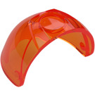 LEGO Transparent Neon Reddish Orange Visor (Large) with Trapezoid (49480 / 89159)