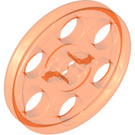 LEGO Transparent Neon Reddish Orange Wedge Belt Wheel (2786 / 4185)