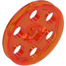 LEGO Transparent Neon Reddish Orange Wedge Belt Wheel (4185 / 49750)