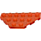 LEGO Transparant neon roodachtig oranje Wig Plaat 3 x 6 met 45º Hoeken (2419 / 43127)