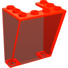 LEGO Orange rougeâtre néon transparent Pare-brise 3 x 4 x 4 Inversé (4872)