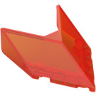 LEGO Transparent Neon Reddish Orange Windscreen 6 x 4 x 1.3 with Point (22483 / 35372)