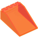 LEGO Transparant Neon Roodachtig Oranje Voorruit 6 x 4 x 2 Overkapping (4474)